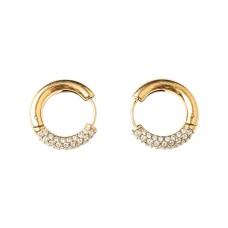 Half N Half Hoop Earrings