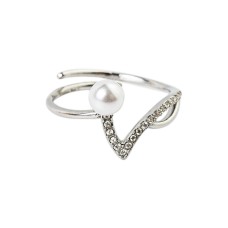 High Pearl Embellished Ring