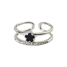 Double Layer Clover Ring