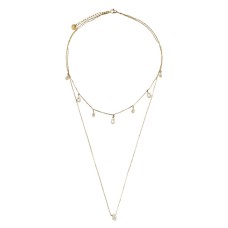 Double-Layer Tear Drop Necklace