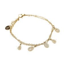 Double-Layer Tear Drop Bracelet
