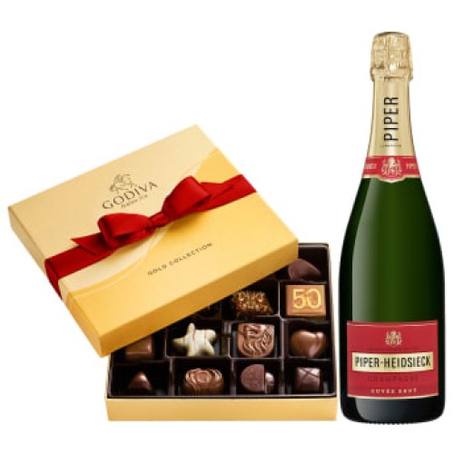 Champagne & Godiva Gift Set