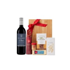 Non-Alcoholic Red Wine & Cheese Board Gift Set