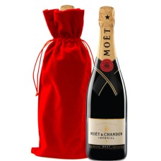Moet & Chandon Imperial Brut with Red Velvet Gift Bag