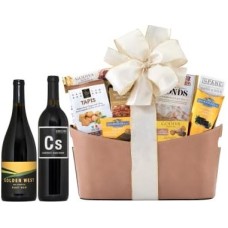 90 Point Popular Reds & Gourmet Greetings Gift Basket