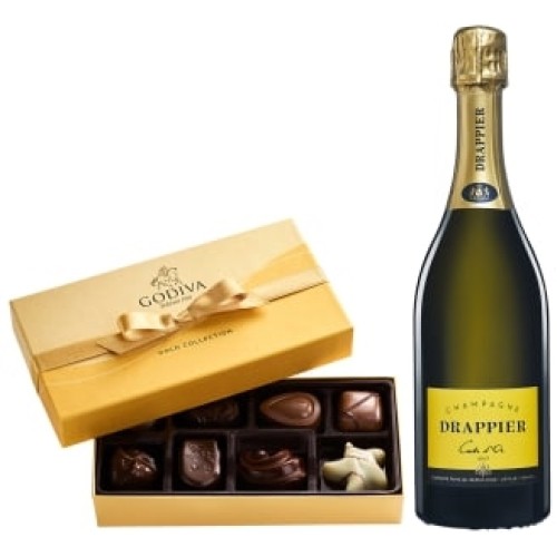 Drappier Carte D'Or Brut & Godiva Gift Set
