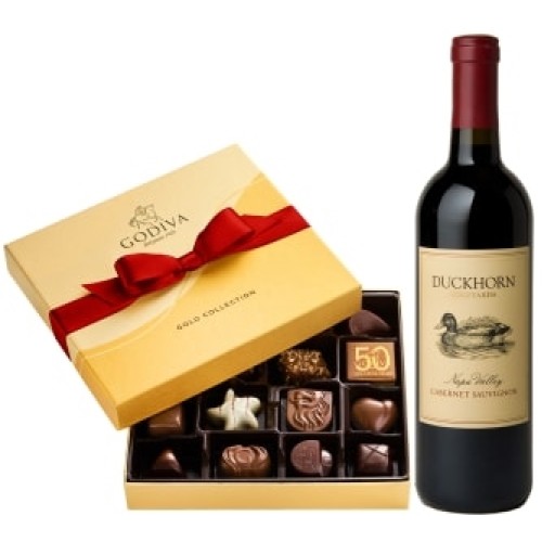 Duckhorn Napa Valley Cabernet & Godiva Chocolates Gift Set