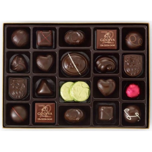 Godiva Dark Chocolate Assortment, 27Pc