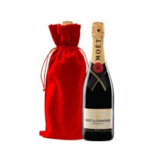 Moet &amp; Chandon Imperial Brut with Red Velvet Gift Bag