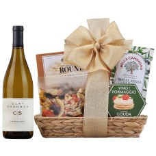 90 Point Chardonnay & Cheese Gift Basket