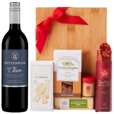 Non-Alcoholic Red Wine & Cheese Board Gift Set