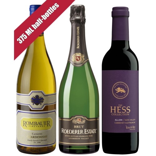 Red, White & Sparkling 375ml half-bottle Trio
