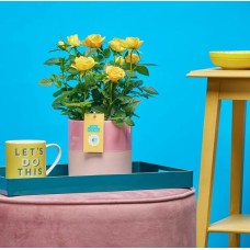 YELLOW ROSE CERAMIC
