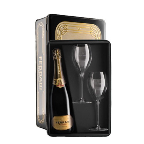 Kit Vintage 'Trento Spumante Brut Perl' Glass Set Ferrari