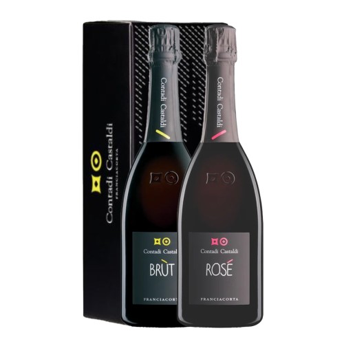 Box Franciacorta Brut e Ros Contadi Castaldi (2bt)
