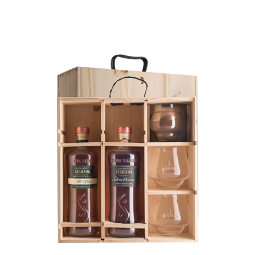 Glass Pack Grappa 'Solera-Alto Rilievo' Segnana