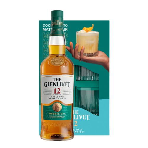 Glass Pack Whisky Single Malt 12 Anni Glenlivet