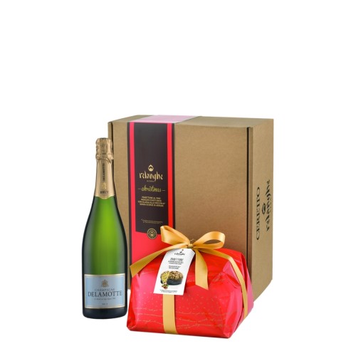 Panettone ReLanghe and Champagne Brut Delamotte