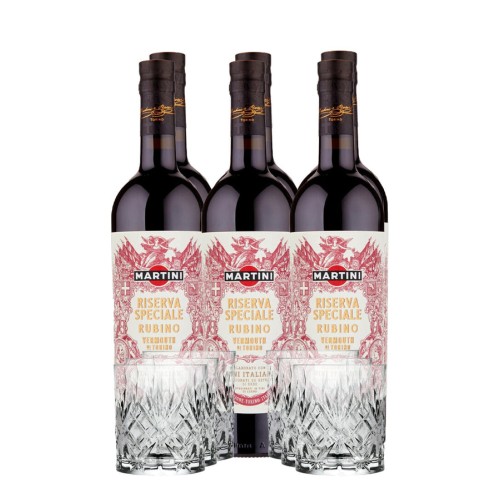 Box Vermouth Rubino Riserva Speciale Martini Glass Pack (6bt)