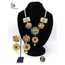 Gold Plated Mala & Earrings Set