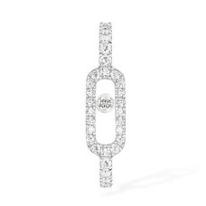 Move Uno PavÃ© Mono Earrings - WHITE GOLD