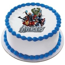 THE AVENGERS PHOTO CAKE
