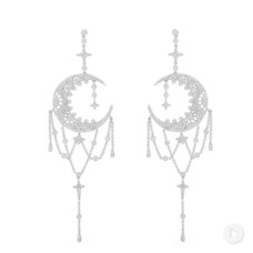MOON DROPPING EARRING