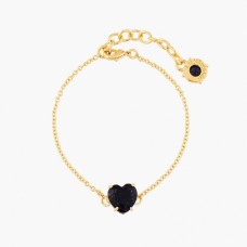 DEEP SPARKLING BLUE HEART STONE LA DIAMANTINE BRACELET