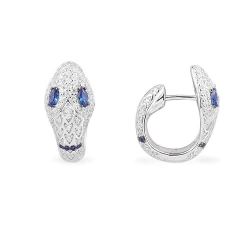 SERPENT HOOP EARRINGS - SILVER