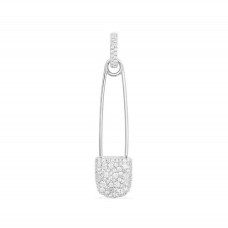 MONO SAFETY PIN EARRING WITH HOOP