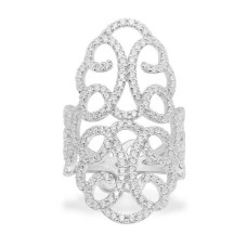 ARABESQUE RING - WHITE SILVER