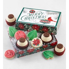 Buttercream-Frosted Assorted Holiday Cupcakes & Cookies