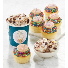 Cupcake Cookie Dough Ice Cream and Cupcakes