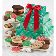 Holiday Plaid Bakery Gift Tower