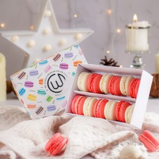 Festive Macarons Red & White Gourmet Collection Box of 12