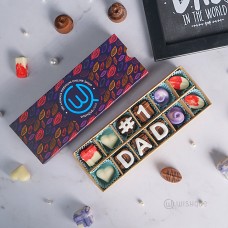 Dad Premium Chocolate Praline Collection - 12 Pcs Box