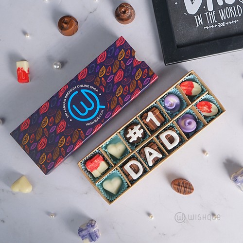 Dad Premium Chocolate Praline Collection - 12 Pcs Box