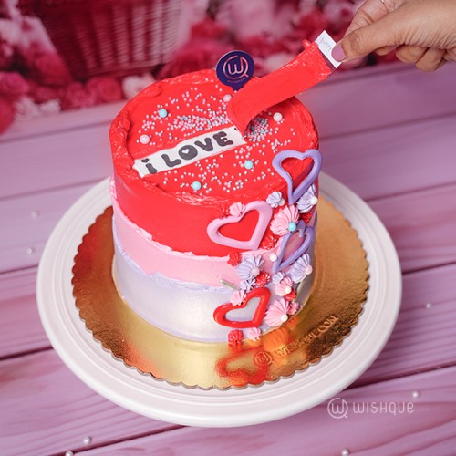 Love Unveiled Surprise Chocolate Cake