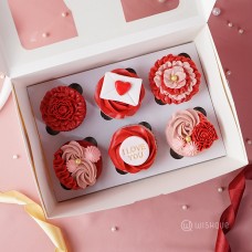 Love Letter Chocolate Cupcake Box Of 6