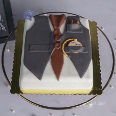Classic Shirt Buttercream Ribbon Cake