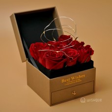 Fresh Rose Box With Drawer