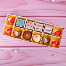 Valentine's Swiss Pralines Chocolate Truffle Collection- 12 Pcs