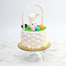 Easter Bunny And Egg Bucket Ribbon Cake