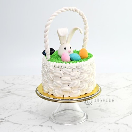 Easter Bunny And Egg Bucket Ribbon Cake