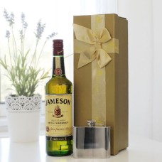 Jameson Irish Whiskey & Mullingar Pewter Hip Flask