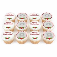 12 Candy Stripes Cupcakes