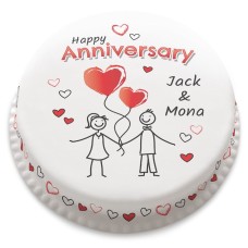 Anniversary Stickmen Cake (Large Cake (Serves 40-55))