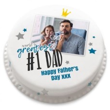 #1 DAD in the World Cake (letterbox gift cake (serves 2-4))