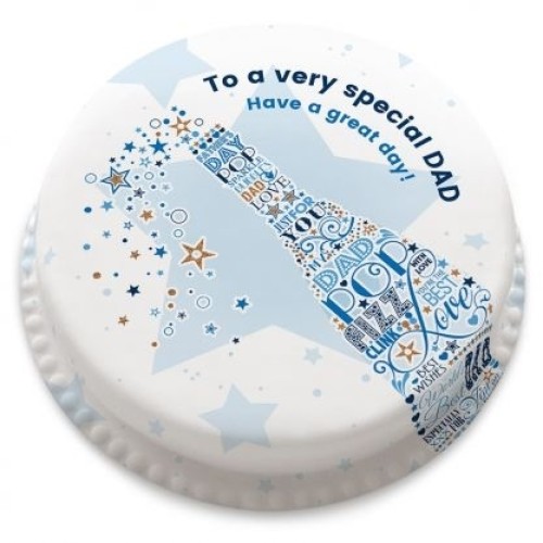 Champagne Dad Cake (Small Party Cake (Serves 10-12))