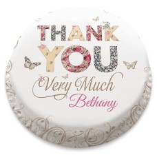 Classic Floral Thank You Cake (Large Cake (Serves 40-55)) Classic Floral Thank You Cake (Large Cake (Serves 40-55))